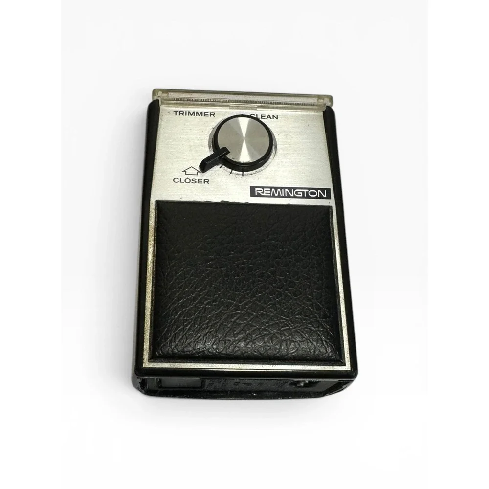 Remington Mark-III Electric Shaver Mens Black Silver Vintage‎ Corded Shaver Case
